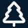 A simple white outline of a pine tree icon on a dark blue background, reflecting the tranquil elegance of Retirement Living at MorningStar Senior Living Hillsboro.
